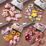 Cartoon Fruit Bow Hair Clips for Girls