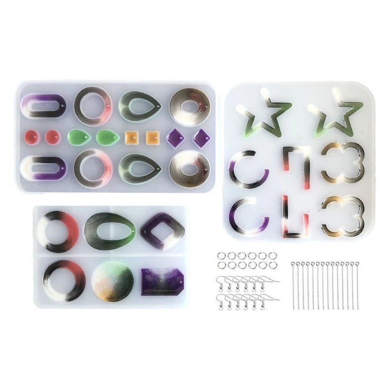 DIY Craft Epoxy Resin Mold for Earrings Pendant Casting