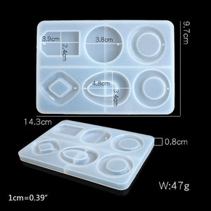 DIY Craft Resin Mold Earrings Pendant Silicone Mould