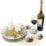 Crystal Epoxy Resin Coaster Mould Round Tray Silicone Mould with Handles