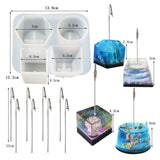 DIY Crystal Epoxy Resin Mold Memo Clip Card Stand Message Clip Set