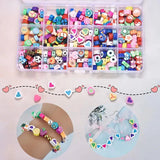 DIY Jewelry Findings Clay Beads Kits Mixed Colors Spacer Beads