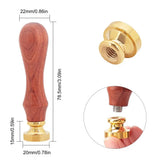DIY Stamp Making Kit with Pear Wood Handle and Blank Wax Seal Brass Stamp Head