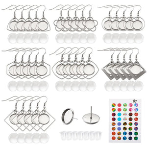 DIY Dangle Earring Kit with Scrapbook Stickers