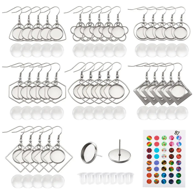 DIY Dangle Earring Kit with Scrapbook Stickers