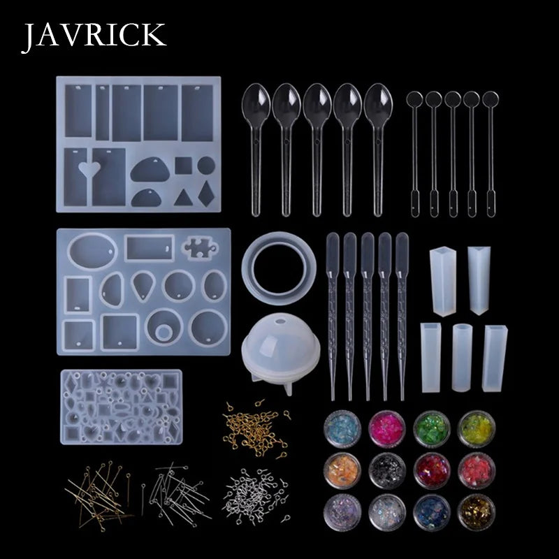 Epoxy Resin Kit Jewelry Making Craft Gift Necklace Bangle Silicone Mold