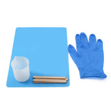 Epoxy Resin Tool Kit Gloves Stirring Bars Silicone Mat Cup 100ml