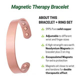 Magnetic Therapy Bracelets Adjustable Alloy Health Care Magnetic Ring