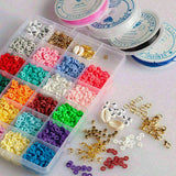 Polymer Clay Spacer Beads for DIY Bracelets Jewelry Making Discs Set