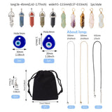Crystal Pendant Kit w/ Natural Gemstone & Evil Eye Pendants