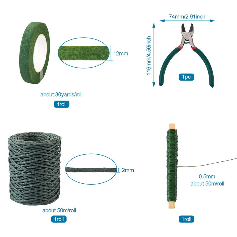 Jewelry Making Tool Kit: Iron Wire, Crepe Paper, Side Cutting Pliers