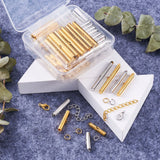 Iron Slide On End Tubes Chain Extender Clasp for Jewelry Making