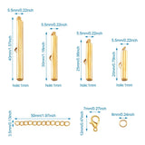 Iron Slide On End Tubes Chain Extender Clasp for Jewelry Making