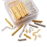 Iron Slide On End Tubes Chain Extender Clasp for Jewelry Making