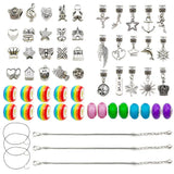 Neon Big Hole Loose Spacer Beads for DIY Bracelet Charms Kit