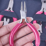 Mini Jewelry Pliers Tool Kit with Storage Bag Wire Cutter Round/Bent Nose Pliers