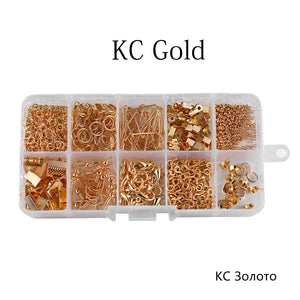 10 Mixed Styles Jewelry Findings Kits for DIY Necklace Earrings