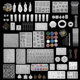 Silicone Epoxy Resin Casting Molds UV Tool Set for DIY Pendant Jewelry Making