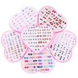 36 Pairs Cartoon Stud Earrings Set, Hypoallergenic, Multicolor