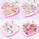 Multicolor Crystal Stud Earrings Set For Women