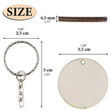 Wood Slices Discs Round Wooden Key Tags Blank Key Chains Keychain Supplies