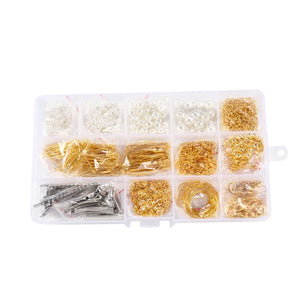 Pearl Beads Hairpin Copper Wire Jump Rings Earrings Set DIY Jewelry Making Kit