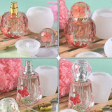 Perfume Bottle Silicone Resin Mold, 10 Sprayer Heads & Refillable Box Jar