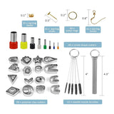 Polymer Clay Cutters Set 39 Shapes Stainless Steel For Jewelry Making