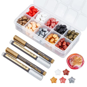 Mixed Sealing Wax Particles with Metallic Markers Paints Pens for Wax Seal Stamp
