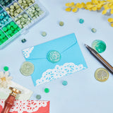 Green Sealing Wax Particles 363pcs + Spoon & Candle for Retro Seal Stamp