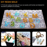 Silicone Alphabet Resin Molds Metal Keychain DIY Kit
