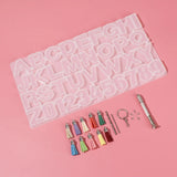Silicone Alphabet Resin Molds Metal Keychain DIY Kit