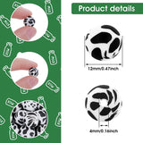 12Mm Round Cow Print Silicone Beads for Keychain Making