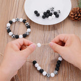 12Mm Round Cow Print Silicone Beads for Keychain Making