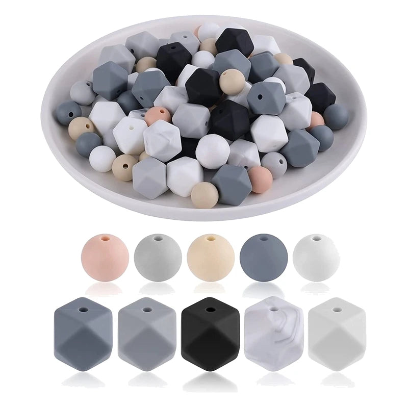 Silicone Beads Bulk Kit Multicolor Silica Gel Keychain Jewelry DIY Crafts