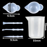 Silicone Tool for UV Resin Epoxy Molding Dispensing Cup Stirring Bars