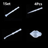Silicone Tool for UV Resin Epoxy Molding Dispensing Cup Stirring Bars