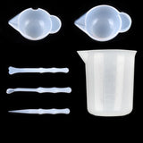 Silicone Tool for UV Resin Epoxy Molding Dispensing Cup Stirring Bars