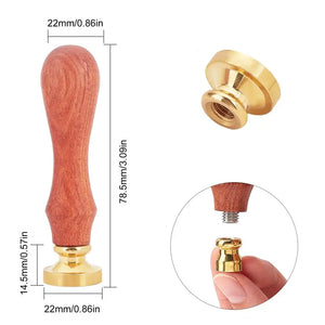 Stamp Making Kit with Pear Wood Handle and Blank Brass Stamp Head