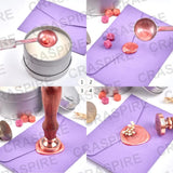 Stamp Making Kit with Pear Wood Handle and Blank Brass Stamp Head