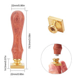 Stamp Making Kit with Pear Wood Handle and Blank Brass Stamp Square Head