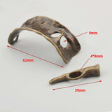 Tibetan Silver/Brown/Gold Half Cuff Clasp For Leather Bracelet