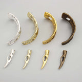 Tibetan Silver/Brown/Gold Half Cuff Clasp For Leather Bracelet