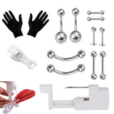 Titanium Body Jewelry Piercing Gun Kit