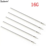 Body Jewelry Piercing Kit with Tools Gloves Needles Ear Plug Prong Studs
