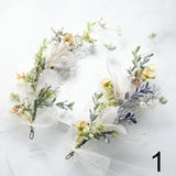 Feather Crystal Side Clip Bridal Headdress Hairpins Headband Wedding Accessories
