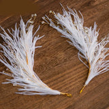 Feather Crystal Side Clip Bridal Headdress Hairpins Headband Wedding Accessories
