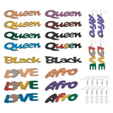 Wooden Love/Queen Pendants for Jewelry Making DIY