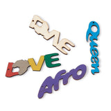 Wooden Love/Queen Pendants for Jewelry Making DIY