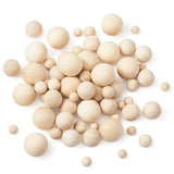 Wooden Round Ball Beads Natural Wood Spacer For Jewelry Making